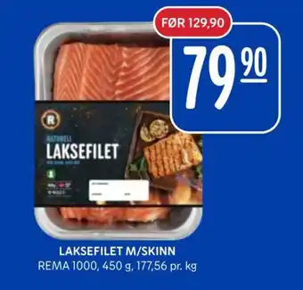 Rema 1000 Laksefilet m/skinn tilbud