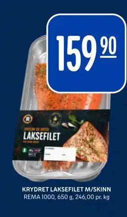 Rema 1000 Krydret laksefilet m/skinn tilbud