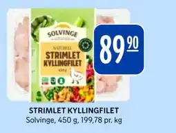Rema 1000 SOLVINGE Strimlet kyllingfilet tilbud