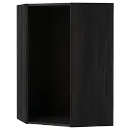 IKEA Metod Stamme til vegghjørneskap, tremønstret svart, 68x68x100 cm tilbud