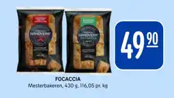 Rema 1000 MESTERBAKEREN Focaccia tilbud
