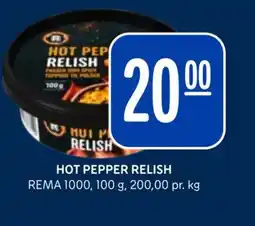 Rema 1000 Hot pepper relish tilbud