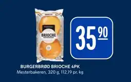 Rema 1000 MESTERBAKEREN Burgerbrød brioche 4pk tilbud