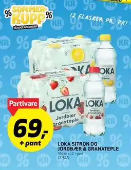 Bunnpris LOKA SITRON OG JORDBÆR & GRANATEPLE tilbud