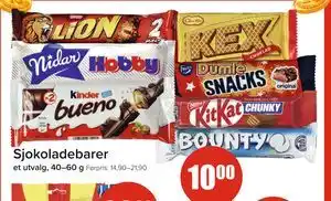 Spar Sjokoladebarer tilbud