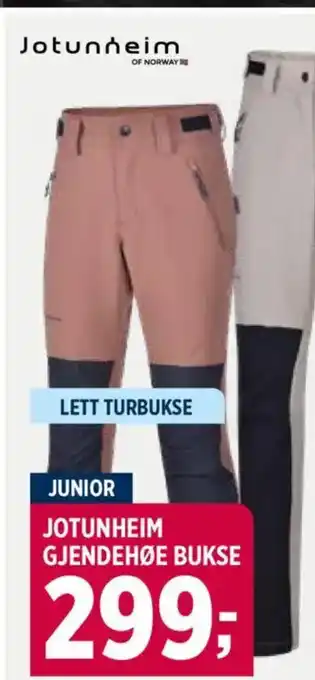 Sport 1 Junior jotunheim gjendehøe bukse tilbud