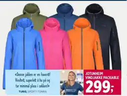 Sport 1 Jotunheim vindjakke packable tilbud