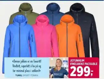 Sport 1 Jotunheim vindjakke packable tilbud