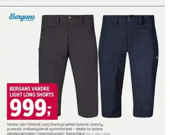 Sport 1 BERGANS VANDRE LIGHT LONG SHORTS tilbud