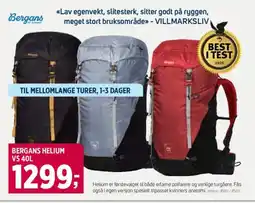 Sport 1 Bergans helium v5 40l tilbud