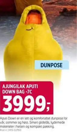 Sport 1 AJUNGILAK APUTI DOWN BAG -7C tilbud