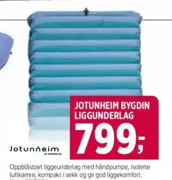 Sport 1 JOTUNHEIM BYGDIN LIGGUNDERLAG tilbud