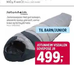 Sport 1 JOTUNHEIM VISDALEN SOVEPOSE JR tilbud