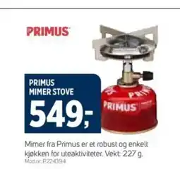 Sport 1 PRIMUS MIMER STOVE tilbud