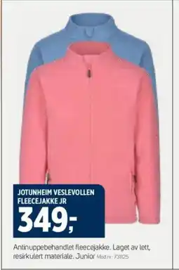 Sport 1 JOTUNHEIM VESLEVOLLEN FLEECEJAKKE JR tilbud
