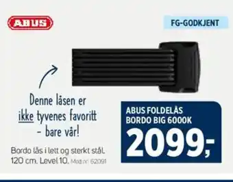 Sport 1 ABUS FOLDELÅS BORDO BIG 6000K tilbud