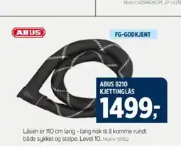 Sport 1 ABUS 8210 KJETTINGLÅS tilbud