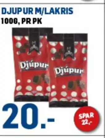 Price Lagerbutikk Djupur m/lakris tilbud