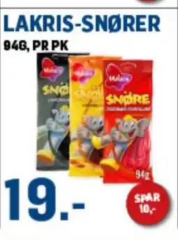 Price Lagerbutikk LAKRIS-SNØRER tilbud