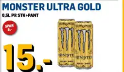 Price Lagerbutikk MONSTER ULTRA GOLD tilbud