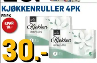 Price Lagerbutikk Kjøkkenruller 4pk tilbud