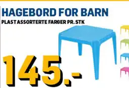 Price Lagerbutikk HAGEBORD FOR BARN tilbud