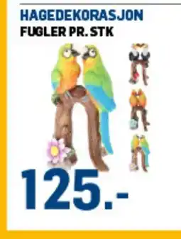 Price Lagerbutikk Hagedekorasjon fugler pr. stk tilbud