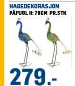 Price Lagerbutikk HAGEDEKORASJON PÅFUGL tilbud