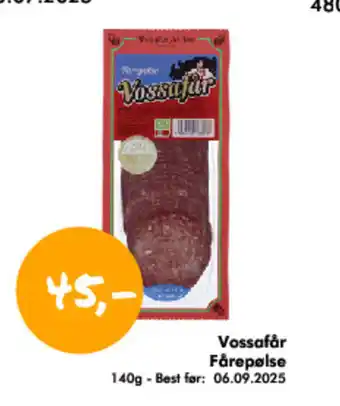 Havaristen Vossafår Fårepølse tilbud
