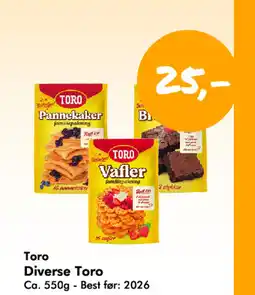 Havaristen Toro Diverse Toro tilbud