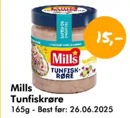 Havaristen Mills Tunfiskrøre tilbud