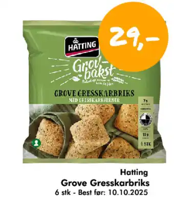 Havaristen Hatting Grove Gresskarbriks tilbud