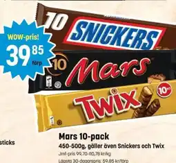 Eurocash Mars 10-pack tilbud