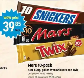 Eurocash Mars 10-pack tilbud