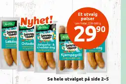 Joker Et utvalg pølser Leiv Vidar, tilbud