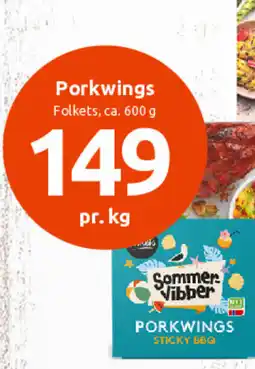 Joker Porkwings Folkets, ca. 600 g tilbud