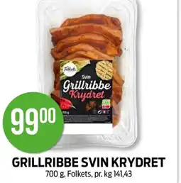 Kiwi FOLKETS Grillribbe svin krydret tilbud