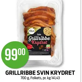 Kiwi FOLKETS Grillribbe svin krydret tilbud
