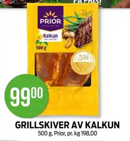 Kiwi PRIOR Grillskiver av kalkun tilbud