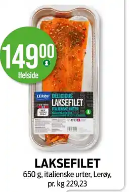 Kiwi LEROY Laksefilet tilbud