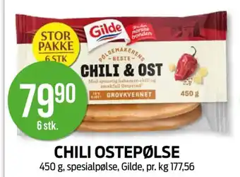 Kiwi GILDE Chili ostepølse tilbud