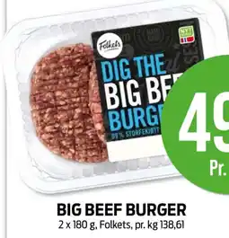 Kiwi FOLKETS Big beef burger tilbud