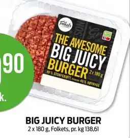 Kiwi FOLKETS Big juicy burger tilbud