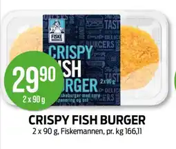 Kiwi FISKEMANNEN Crispy fish burger tilbud