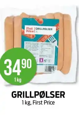 Kiwi FIRST PRICE Grillpølser tilbud