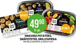 Kiwi Smashed potatoes, småpoteter, grillpaprika tilbud