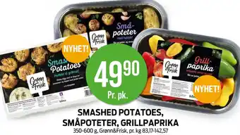 Kiwi Smashed potatoes, småpoteter, grillpaprika tilbud