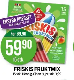 Kiwi HENNIG-OLSEN Friskis fruktmix tilbud