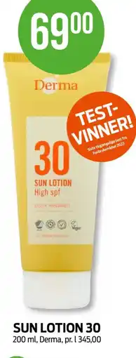 Kiwi DERMA Sun lotion 30 tilbud