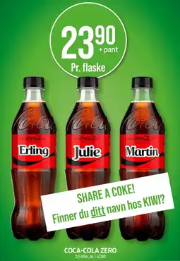 Kiwi Coca-cola zero tilbud